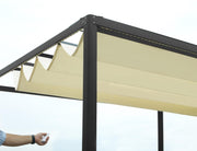 Gavillon Pergola Aluminium Milwaukee Black C/Elektrisches elektrisches Blatt 3x3x2,5h m