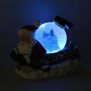 LED Glass Ball Resin Santa Claus Slips mit Musik CM19.5x12.5H18