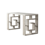 Lapper 140 weißer Schreibtisch mit vintage weißen Füßen