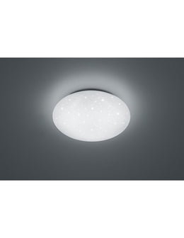 LED -Deckenleuchte IP44 Dämmerlich Putz White Glitter Ø37 cm Trio Lighting