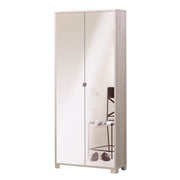 Mehrzweckgarderobe schlank zwei Spiegeltüren acht leichte Regale Licht OLM 83x29x H190 cm