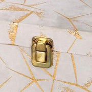 Holzkiste 1-2 Dekorationen Rechteckige Gold CM30X18.5H15