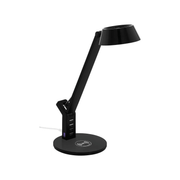 Schwarzes Schreibtisch Lampen Banderalo Touch Timmer LED mit Qi Charger Eglo
