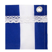 Suna für Balkon blau und weiße Streifen 140 x 300 Zentimeter