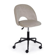 Tortora Office Chair in Samt und Stahlbasis