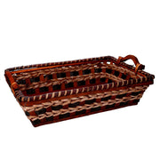 Cesto Wicker Creme Rechteckige Walnusscreme CM53X38H13