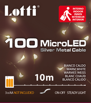 Kette 10m 100 Mikro -LED heiße weiße Farbe