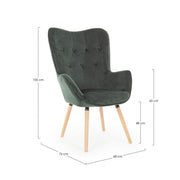 Samt Julia Velvet Tree Velvet -Sessel