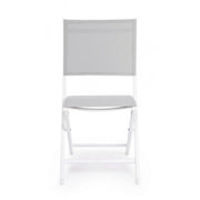 Outdoor -Stuhl in Aluminium White Grey Elin 47x57x H88 cm
