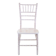 Chiavari-Holzstuhl mit Elfenbeinkissen CM 40x40H43-92 gebleicht