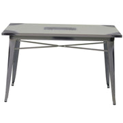 Bristol Table Industrial Style mit antiker weißem Plan H76 cm