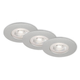 Set von 3 LED 5W 460LM Chrom Ø 9 cm gebaut -In -Geräte gebaut