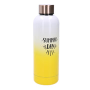 Thermos rund gelber Stahl 0,5 l Cm7,5x3,5H22.5