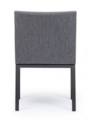 Außenstuhl mit Armlehnen in Anthrazitgewebe Owen JX55 55x62x H82 cm