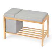 Holzbank mit Behälter