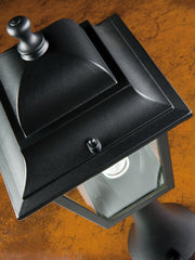 Outdoor -Lampe im sterben -cast -Aluminium mit schwarzen transparenten Glaslautsprechern