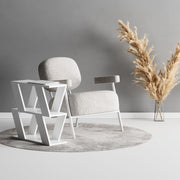 Lakena White Wohnzimmer Tabelle 3 Regale, 57x60x22 cm