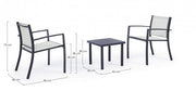 3 Gartenstücke Set Metal Wohnzimmer Auri Anthrazit