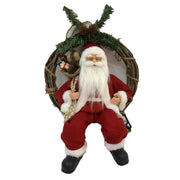 Santa Claus Stoff auf Ghirlanda RosSocm23.5x13.5H30
