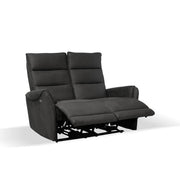 2 -seerer -Sofa mit 2 elektrischen Liedern grauer Nabuk -Effekt 135 x 98 x 109 cm