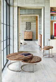 Set 2 Tisch moderne Holzmetallsparren