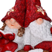 Santa Claus führte Harz mit Mädchen RosSocm40x26H15