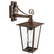 Outdoor -Lampe im sterben -cast -Aluminium mit Rost transparenten Glaslautsprechern