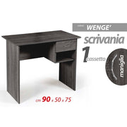 Schreibtisch mit grauem Schubladen Büro Schlafzimmer CM 90 x 50 x 75 h cm