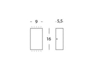 APPLIQUE 6W+6W LED 4000K Trump Graphit Line