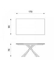 Erweiterbare Tabelle 170-270 x 90 cm - Xavier