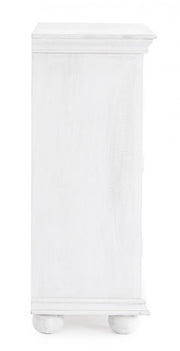 Mobile Credenka 2 Türen zum weißen Alinta -Holz