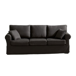 SORO 95 215 cm Grey Country Sofa 3 Sitzer.