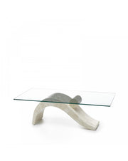 Transparent-Bege Tabelle 70 cm x 120 cm H. 40 cm