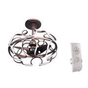 Moderner Kronleuchter mit LED -Lüfter und Fernbedienung 86 cm