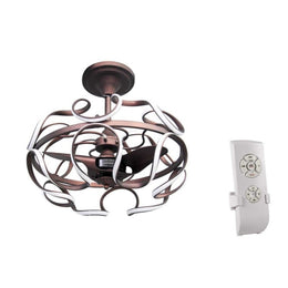 Moderner Kronleuchter mit LED -Lüfter und Fernbedienung 86 cm