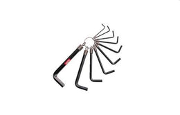 Valex-Set 10 hexagonale Tasten in Allen 1,5-10 mm mit Ring 1460512 gefaltet