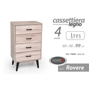 4 Schubladenraum Truhe der Schubladen mit erhöhten Füßen 60 x 40 x 99 h cm