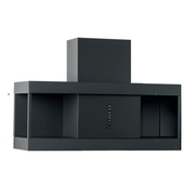 Städtische Regal aufstrebende Kapuze in Burnished Edelstahl 90 cm