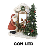 Mable Harz Santa Claus mit rotem LED CM22X9.5H22.5