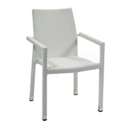 Garten Sessel Adila Polyrattan White Ghiaccio Rahmen CM60