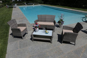 Lounge Amalia Polyrattan Gray mit Kissen