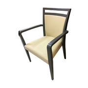 Alpha -Stuhl im Holz Beige Eco -Leather