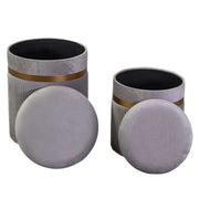 Puff Velvet 1-2 Hellgrau CM Ø39H49