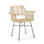 Stuhl mit natürlichen Faserarmlehnen Thunfische