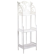 Weißes weißes Metallregal 3 Regale