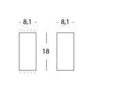 Applique 6W+6W LED 4000K Turmgrafitlinie