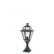 Outdoor -Lampe im sterben -cast -Aluminium mit Graphit transparenten Glaslautsprechern