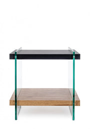 2p Linie Holz schwarz 50x50 Tisch