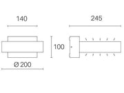 Applique 16W LED 4000K Plaza White Line