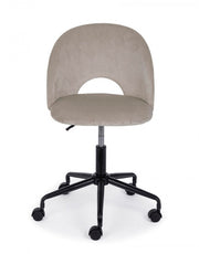 Tortora Office Chair in Samt und Stahlbasis